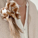 Rose in April - CHOUCHOU Haargummi • Vichy Caramel - Haargummi - ROSA ECK