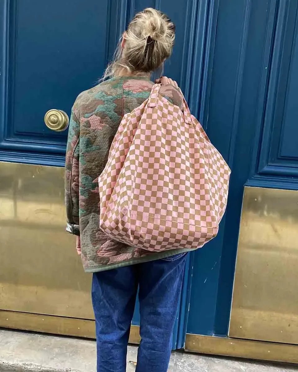 Rose in April - ELISA Einkaufstasche | Checks Strawerry/Caramel - Tasche - ROSA ECK - 