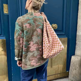 Rose in April - ELISA Einkaufstasche | Checks Strawerry/Caramel - Tasche - ROSA ECK - 