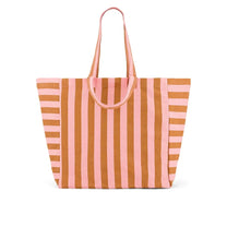 Rose in April - ELISA Einkaufstasche • Stripes Caramel/Strawberry - Tasche - ROSA ECK Concept Store