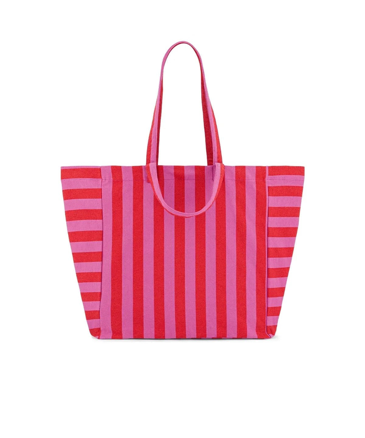 Rose in April - ELISA Einkaufstasche | Stripes Orchid / Tomato - Tasche - ROSA ECK - 