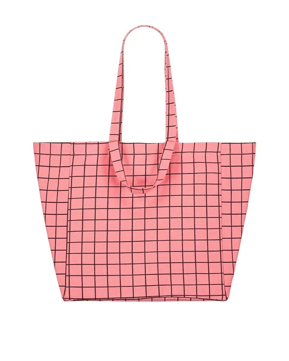 Rose in April - ELISA Tragetasche • Check Funky Pink - ROSA ECK