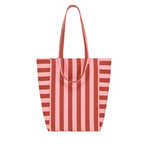 Rose in April - ELISABETH Einkaufstasche • Stripes Brick/Pink - Tasche - ROSA ECK