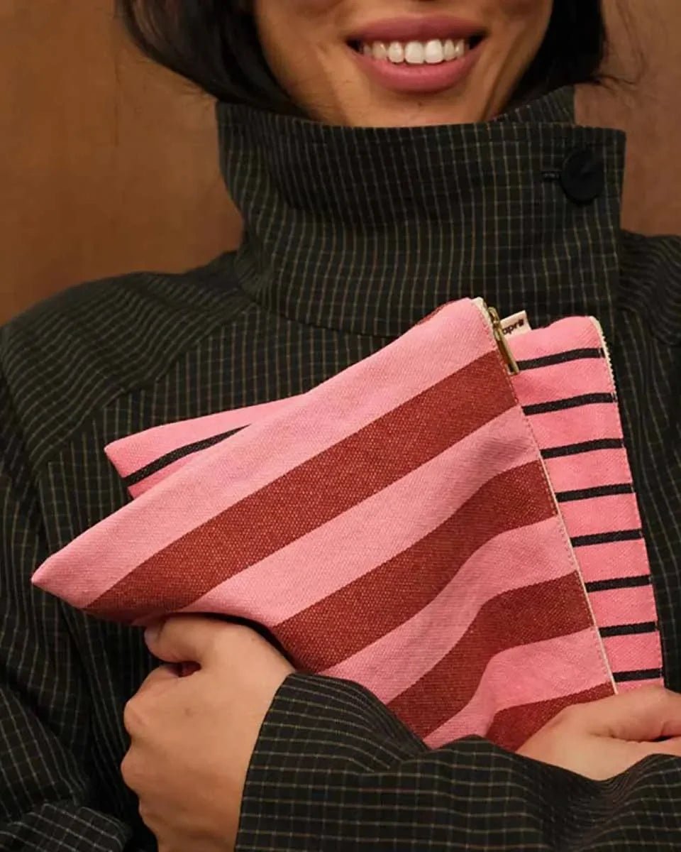 Rose in April - LILI Etui • Stripes Brick/Pink - ROSA ECK