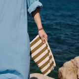 Rose in April - LILI Etui • Stripes Olive/Greige - ROSA ECK