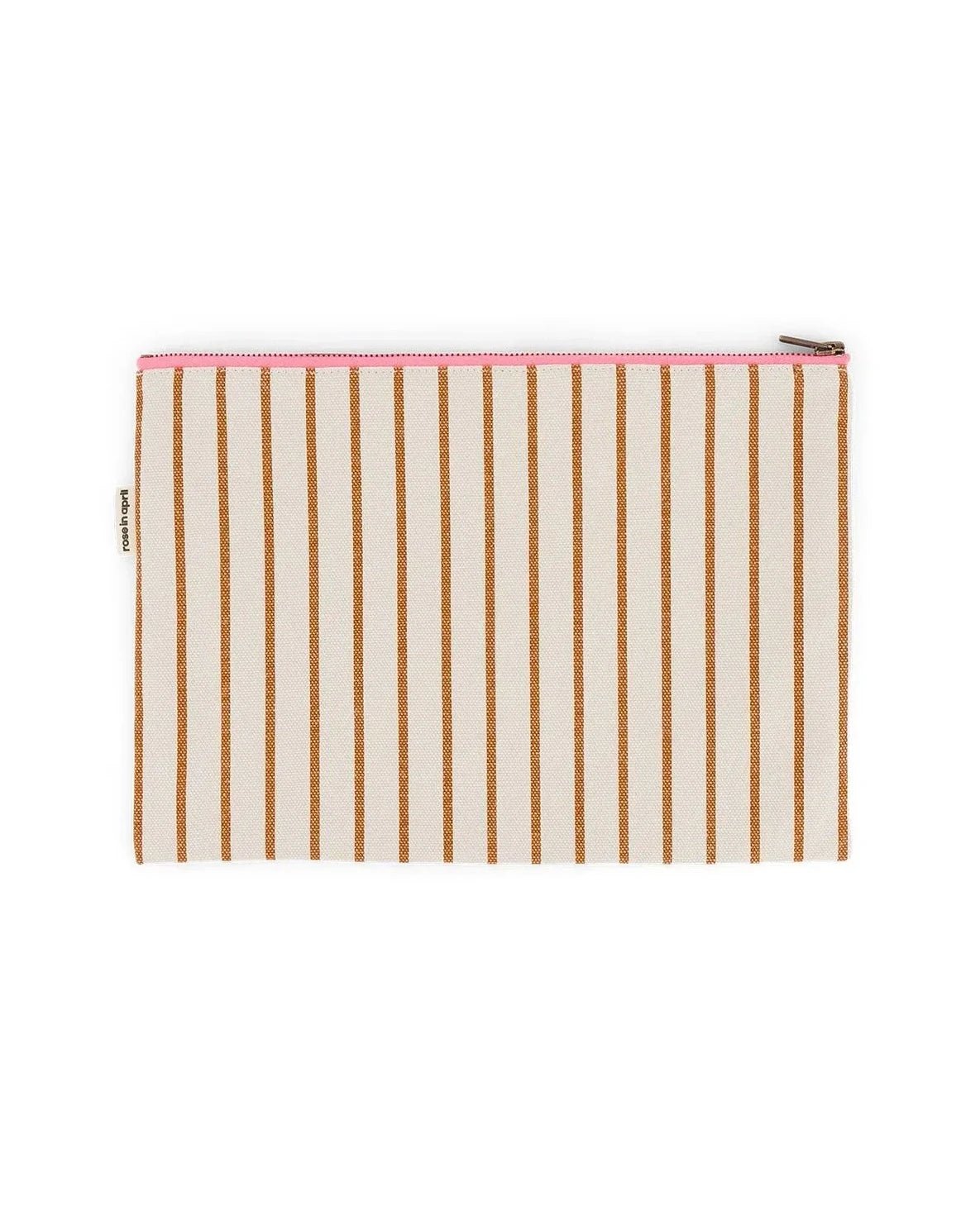 Rose in April - LILI Etui • Stripes Tennis Pecan/Greige - ROSA ECK