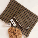 Rose in April - LILI Handtasche • Stripes Tennis Olive - Beutel - ROSA ECK