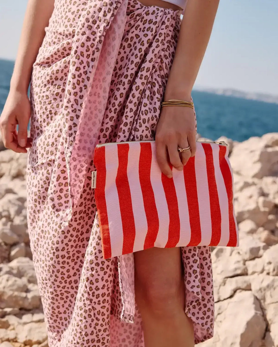 Rose in April - LILI Handtasche • Stripes Tomato/Candy - Beutel - ROSA ECK Concept Store