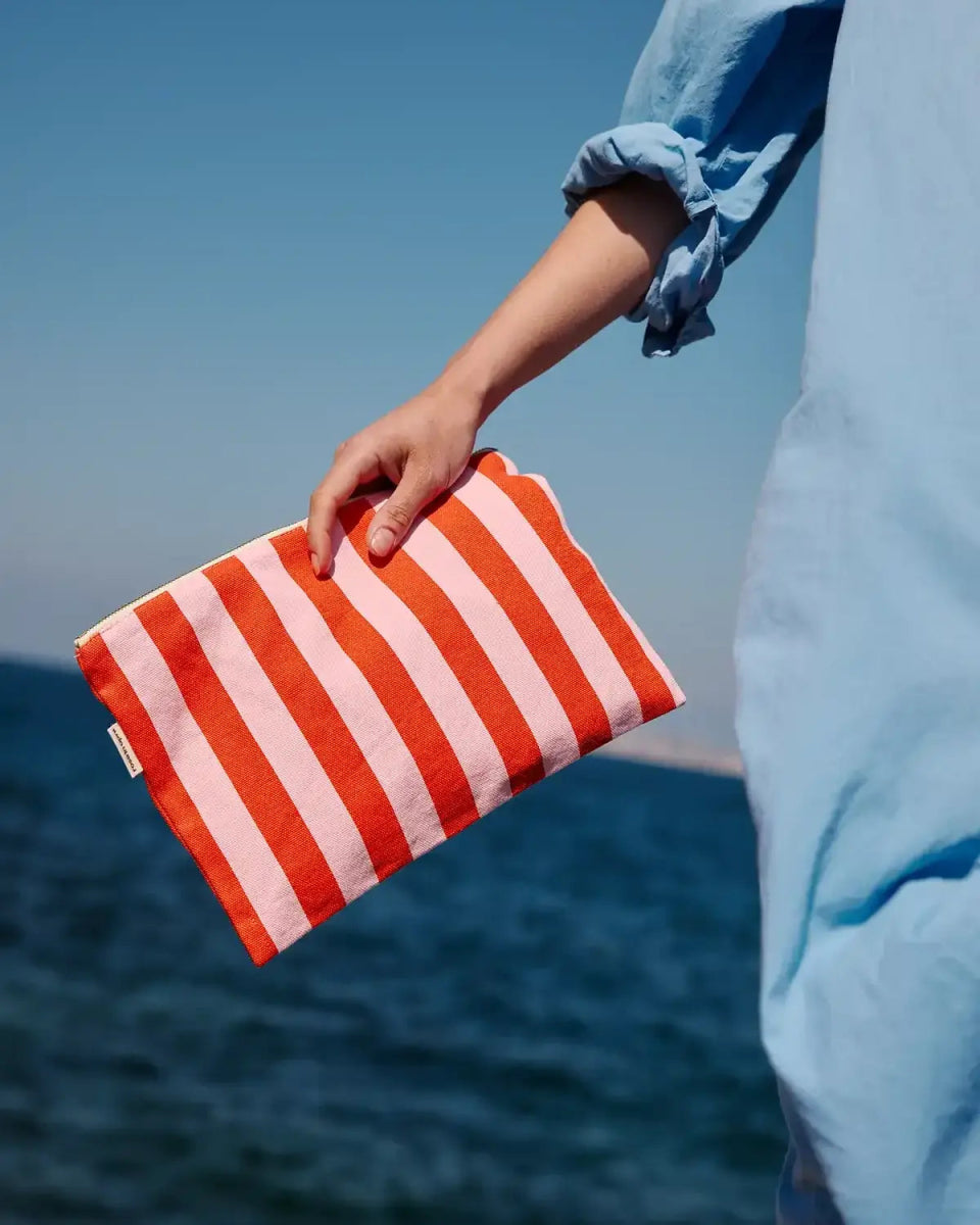 Rose in April - LILI Handtasche • Stripes Tomato/Candy - Beutel - ROSA ECK Concept Store