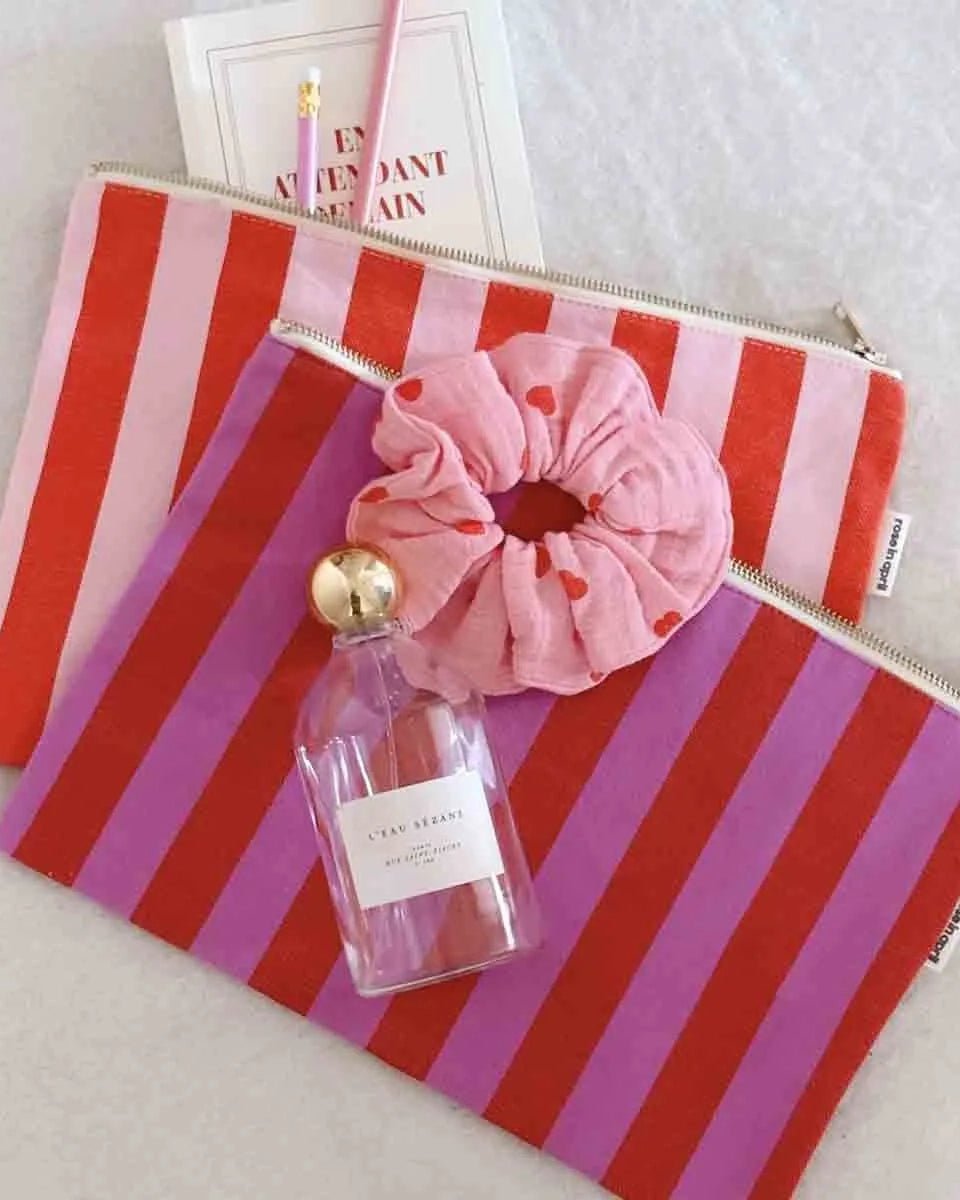 Rose in April - LILI Handtasche • Stripes Tomato/Candy - Beutel - ROSA ECK Concept Store