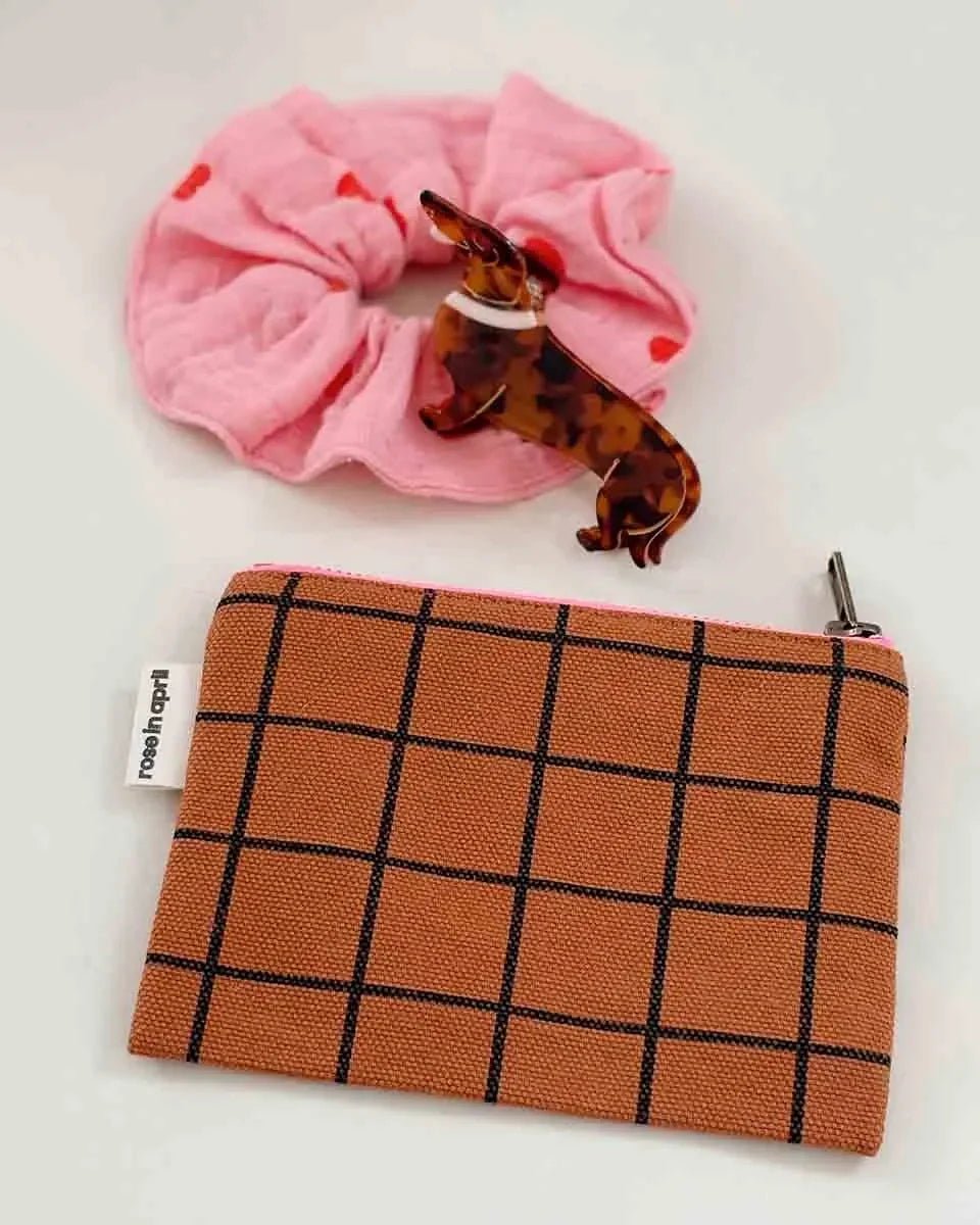 Rose in April - MARIE Geldbeutel • Check Ginger - ROSA ECK