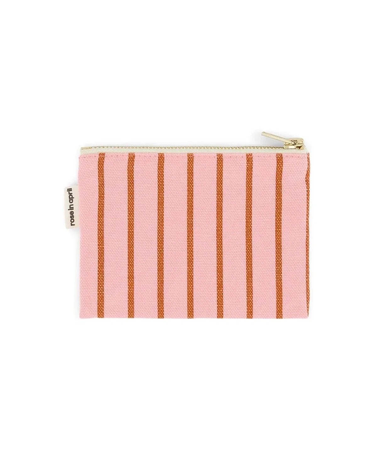 Rose in April - MARIE Geldbeutel • Stripes Tennis Pecan/Strawberry - ROSA ECK