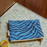 Rose in April - MARIE Geldbeutel • Zebra Greek Blue/Black - Geldbeutel - ROSA ECK Concept Store