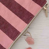 Rose in April - MARIE Mini - Beutel | Stripes  Burgundy / Flamingo - Beutel - ROSA ECK - 