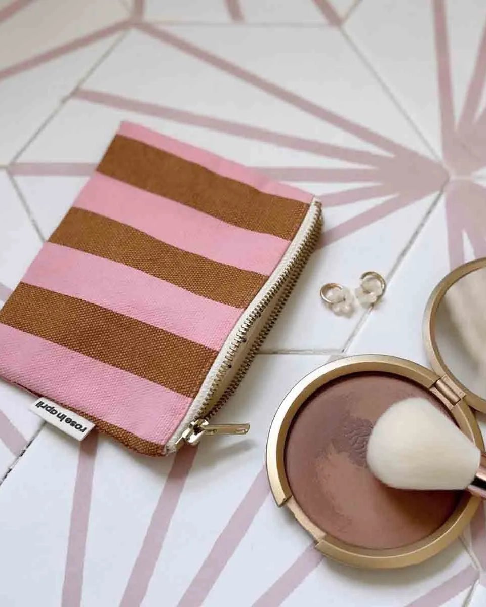 Rose in April - MARIE Mini - Beutel • Stripes Caramel/Strawberry - Beutel - ROSA ECK Concept Store