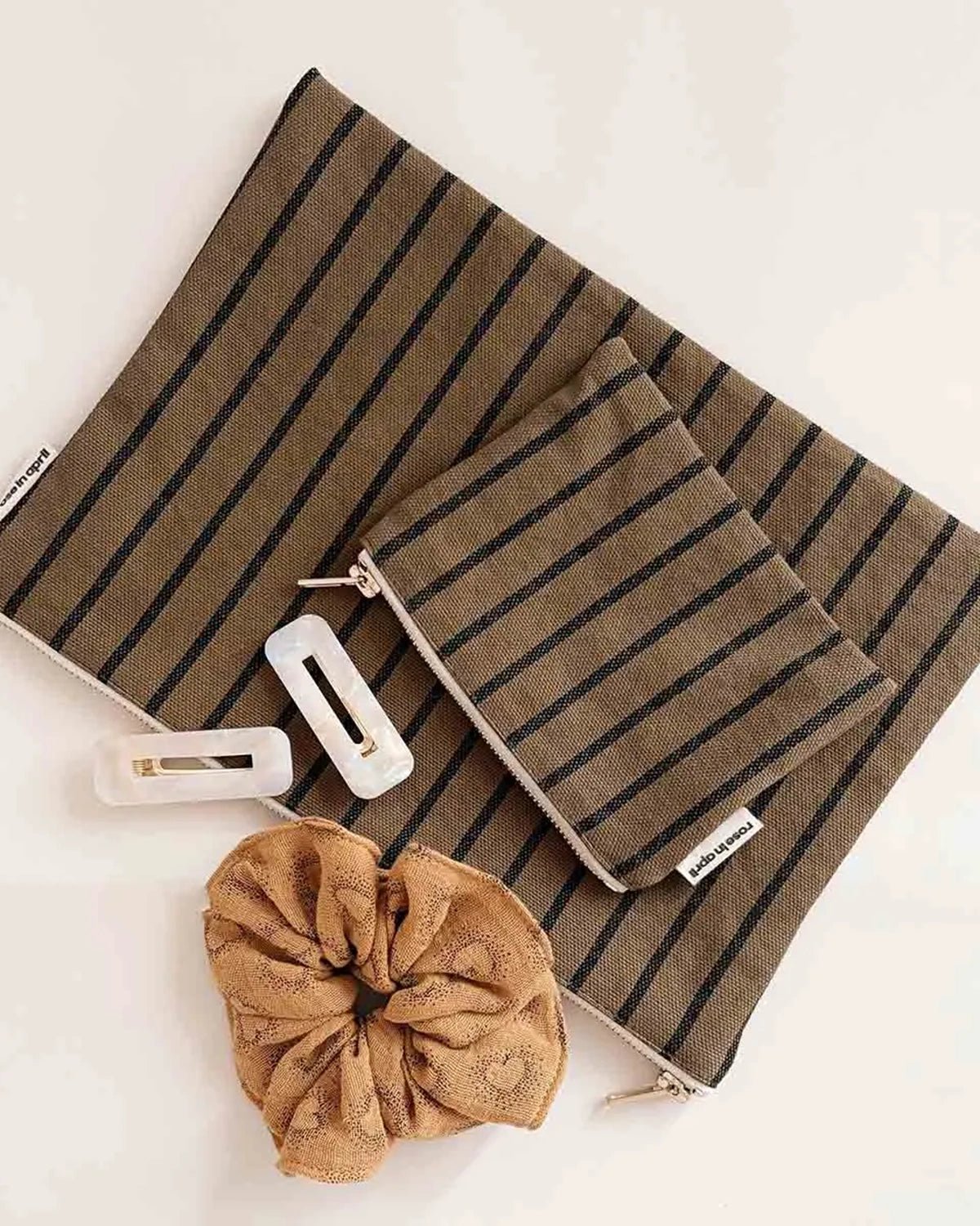 Rose in April - MARIE Mini - Beutel • Stripes Tennis Olive - Beutel - ROSA ECK