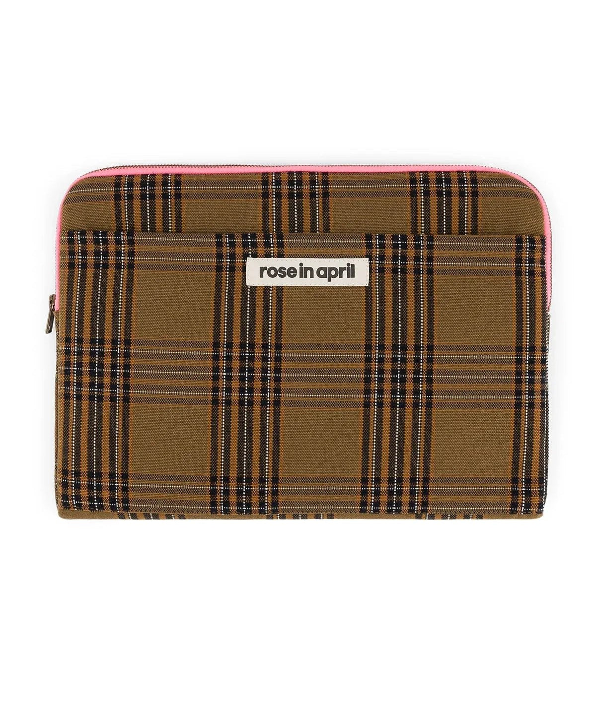 Rose in April - OCTAVE Laptophülle (13/14 Zoll) • Tartan Check - Laptoptasche - ROSA ECK