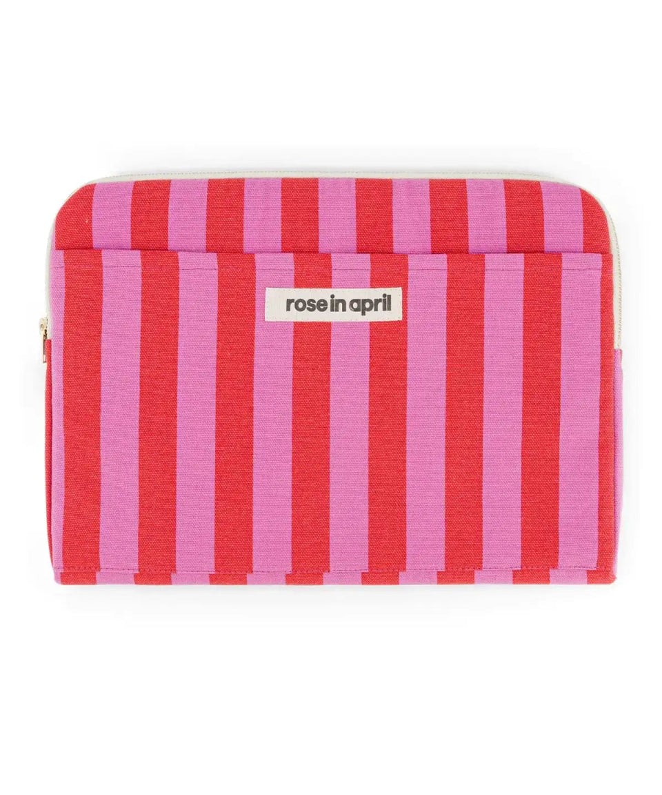 Rose in April - OCTAVE Laptoptasche (13/14 Zoll) • Stripes Orchid Red - Laptoptasche - ROSA ECK Concept Store
