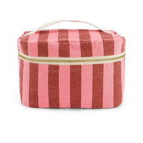 Rose in April - OONA Beautycase • Stripes Brick/Pink - ROSA ECK