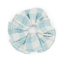 Rose in April - SCRUNCHIE Haargummi | Vichy Ecru - Blue - ROSA ECK Concept Store