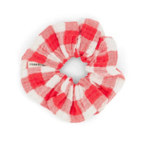 Rose in April - SCRUNCHIE Haargummi | Vichy Ecru - Tomato - ROSA ECK Concept Store