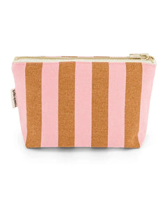 Rose in April - SOFIA Kleiner Kulturbeutel • Stripes Caramel/Strawberry - Beutel - ROSA ECK Concept Store