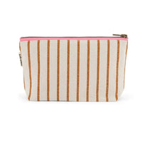 Rose in April - SOFIA Kleiner Kulturbeutel • Stripes Tennis Pecan/Greige - ROSA ECK