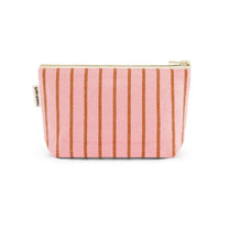 Rose in April - SOFIA Kleiner Kulturbeutel • Stripes Tennis Pecan/Strawberry - ROSA ECK