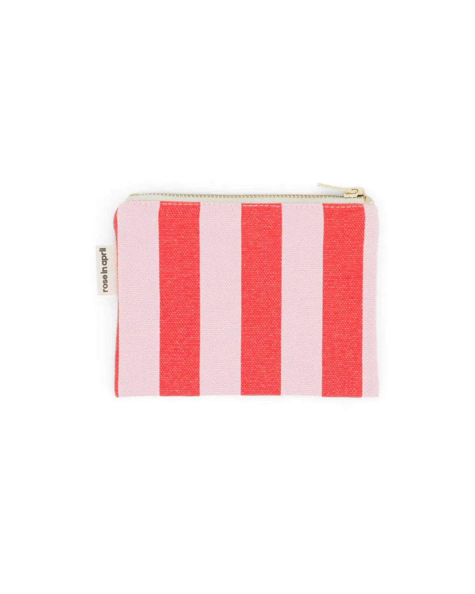 Rose in April - SOFIA Kleiner Kulturbeutel • Stripes Tomato/Candy - Beutel - ROSA ECK Concept Store