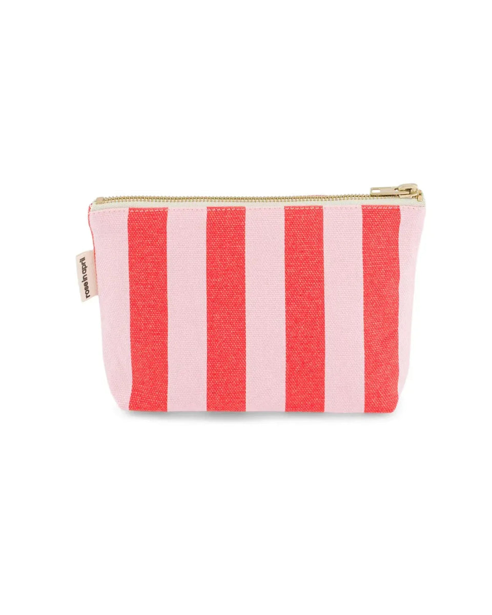 Rose in April - SOFIA Kleiner Kulturbeutel • Stripes Tomato/Candy - Beutel - ROSA ECK Concept Store