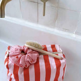 Rose in April - VIC Kulturbeutel • Stripes Candy Pink / Red - Beutel - ROSA ECK Concept Store