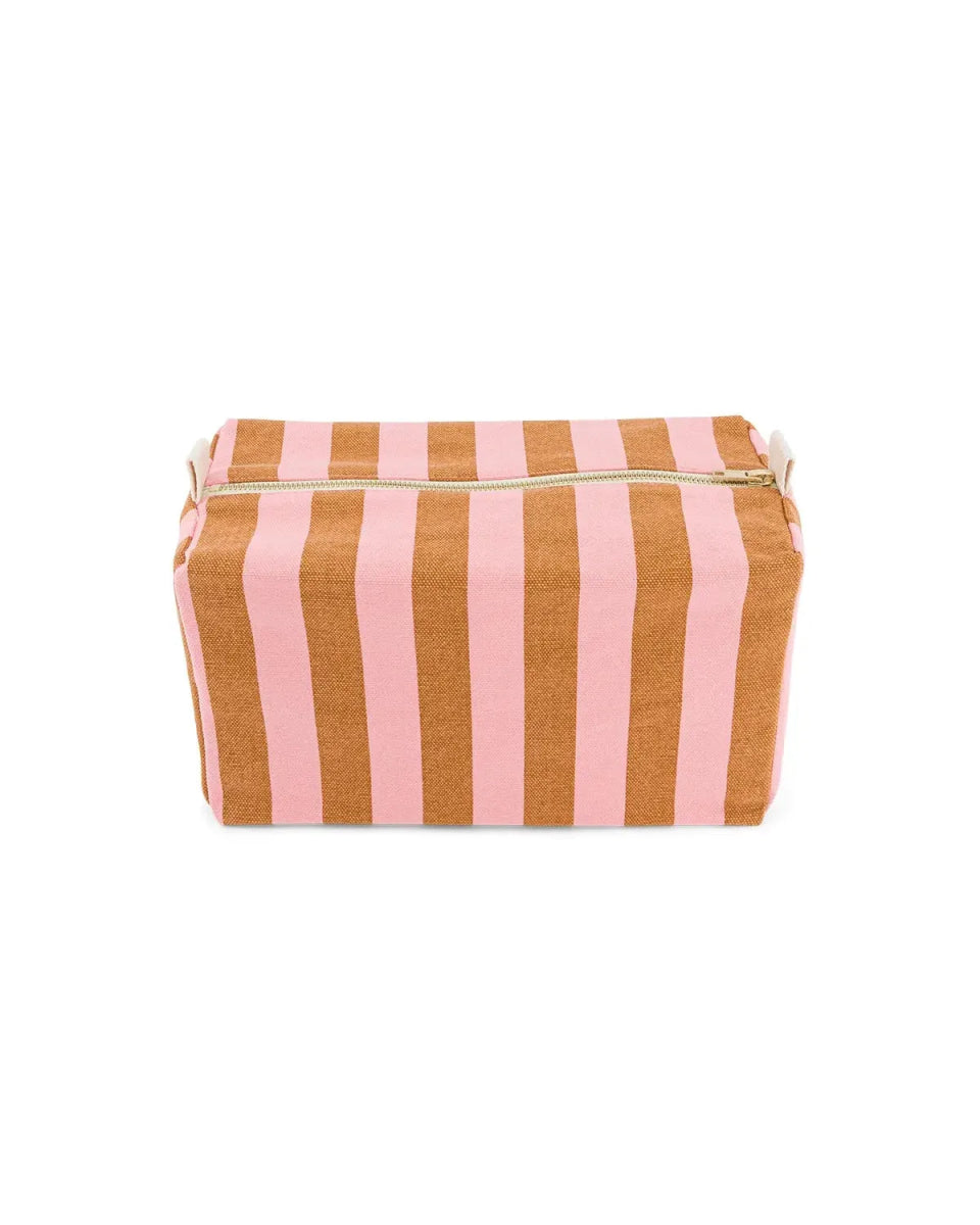Rose in April - VIC Kulturbeutel • Stripes Caramel/Strawberry - Beutel - ROSA ECK Concept Store