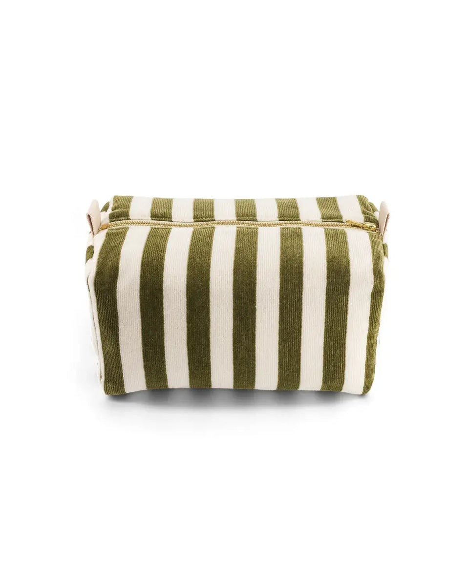 Rose in April - VIC Kulturbeutel • Stripes Kaki Terry - Beutel - ROSA ECK Concept Store