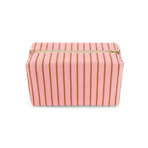 Rose in April - VIC Kulturbeutel • Stripes Tennis Pecan/Strawberry - ROSA ECK