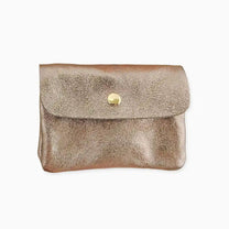 Royal Marais - Geldbeutel aus metallischem Leder • Beige - Geldbeutel - ROSA ECK Concept Store