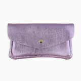 Royal Marais - Geldbeutel aus metallischem Leder mit 2 Taschen • Lila - Geldbeutel - ROSA ECK Concept Store