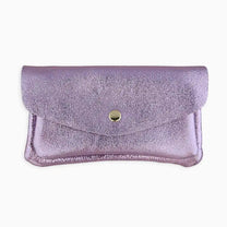 Royal Marais - Geldbeutel aus metallischem Leder mit 2 Taschen • Lila - Geldbeutel - ROSA ECK Concept Store
