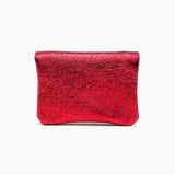 Royal Marais - Geldbeutel aus metallischem Leder | Rot - ROSA ECK - Geldbörse, ,