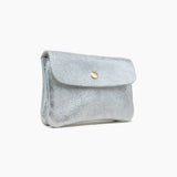 Royal Marais - Geldbeutel aus metallischem Leder | Silber - ROSA ECK - Geldbörse, Silver,