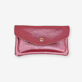 Royal Marais - Großer Geldbeutel aus metallischem Leder • Pink - ROSA ECK