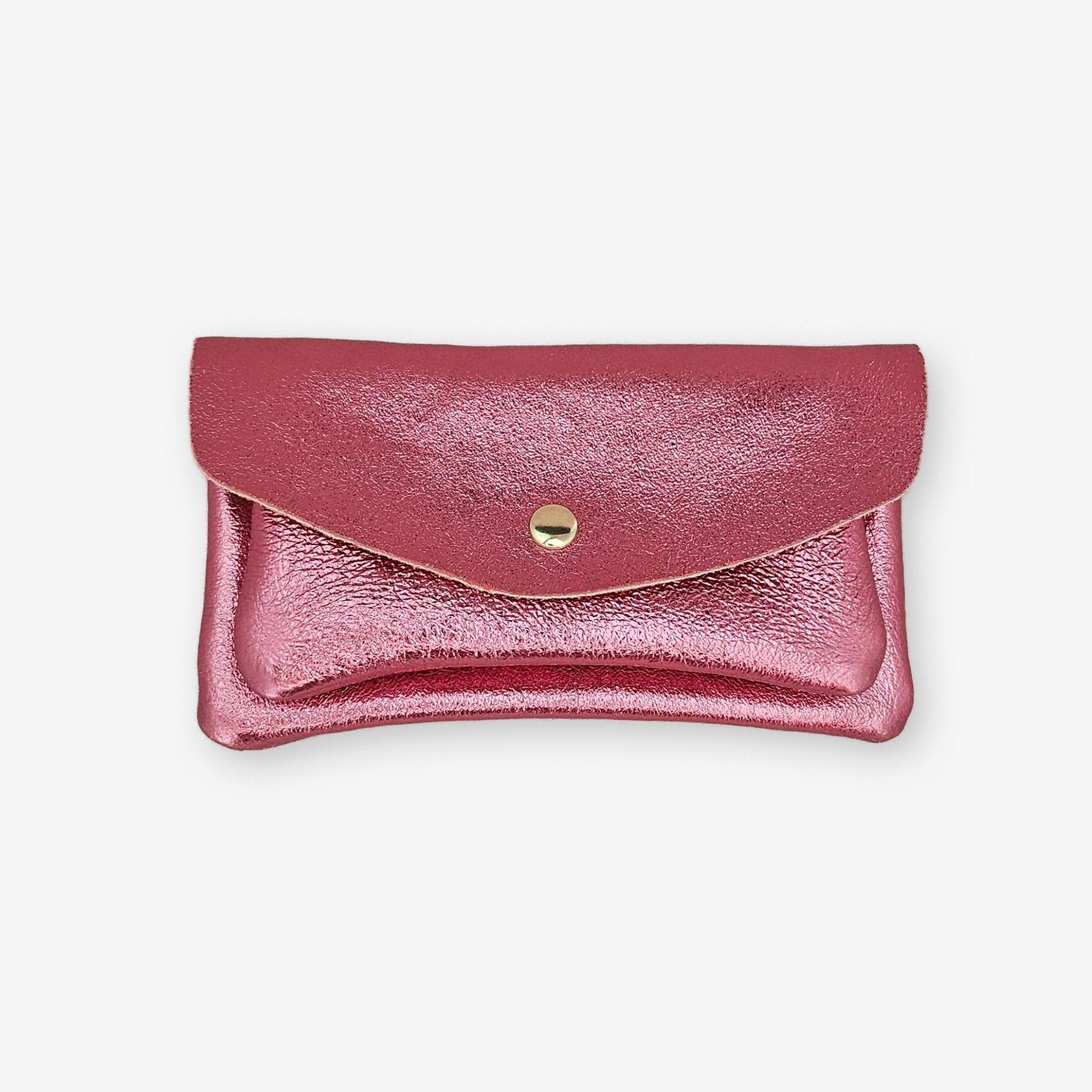 Royal Marais - Großer Geldbeutel aus metallischem Leder • Pink - ROSA ECK