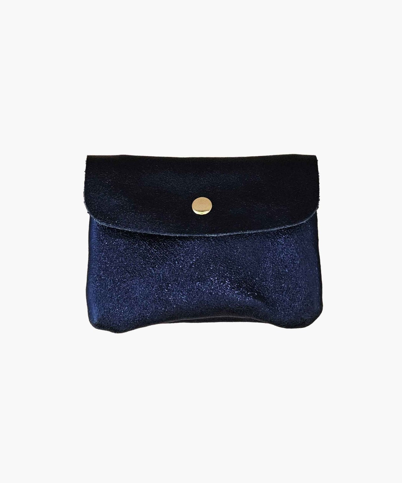 Royal Marais - Kleiner Geldbeutel aus metallischem Leder • Dunkelblau - Geldbeutel - ROSA ECK