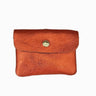Royal Marais - Kleiner Geldbeutel aus metallischem Leder • Orange - Geldbeutel - ROSA ECK