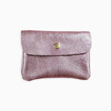 Royal Marais - Kleiner Geldbeutel aus metallischem Leder • Rosa - Geldbeutel - ROSA ECK Concept Store