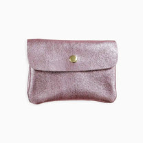 Royal Marais - Kleiner Geldbeutel aus metallischem Leder • Rosa - Geldbeutel - ROSA ECK Concept Store