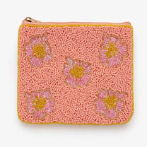 Sansira Jewelry - Geldbeutel/Etui mit Perlen • Blumen - ROSA ECK