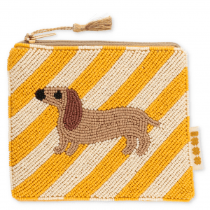 Sansira Jewelry - Geldbeutel/Etui mit Perlen • Dackel - ROSA ECK