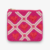 Sansira Jewelry - Geldbeutel/Etui mit Perlen • Herz - ROSA ECK