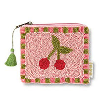 Sansira Jewelry - Geldbeutel/Etui mit Perlen • Kirsche - ROSA ECK