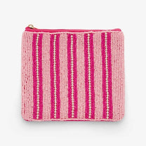 Sansira Jewelry - Geldbeutel/Etui mit Perlen • Streifen - ROSA ECK